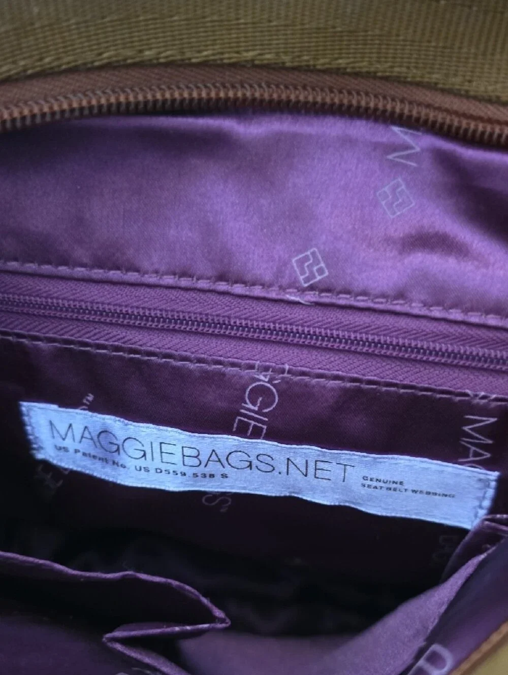 NWOT MAGGIE BAGS Woven Satin Brown Backpack - Men